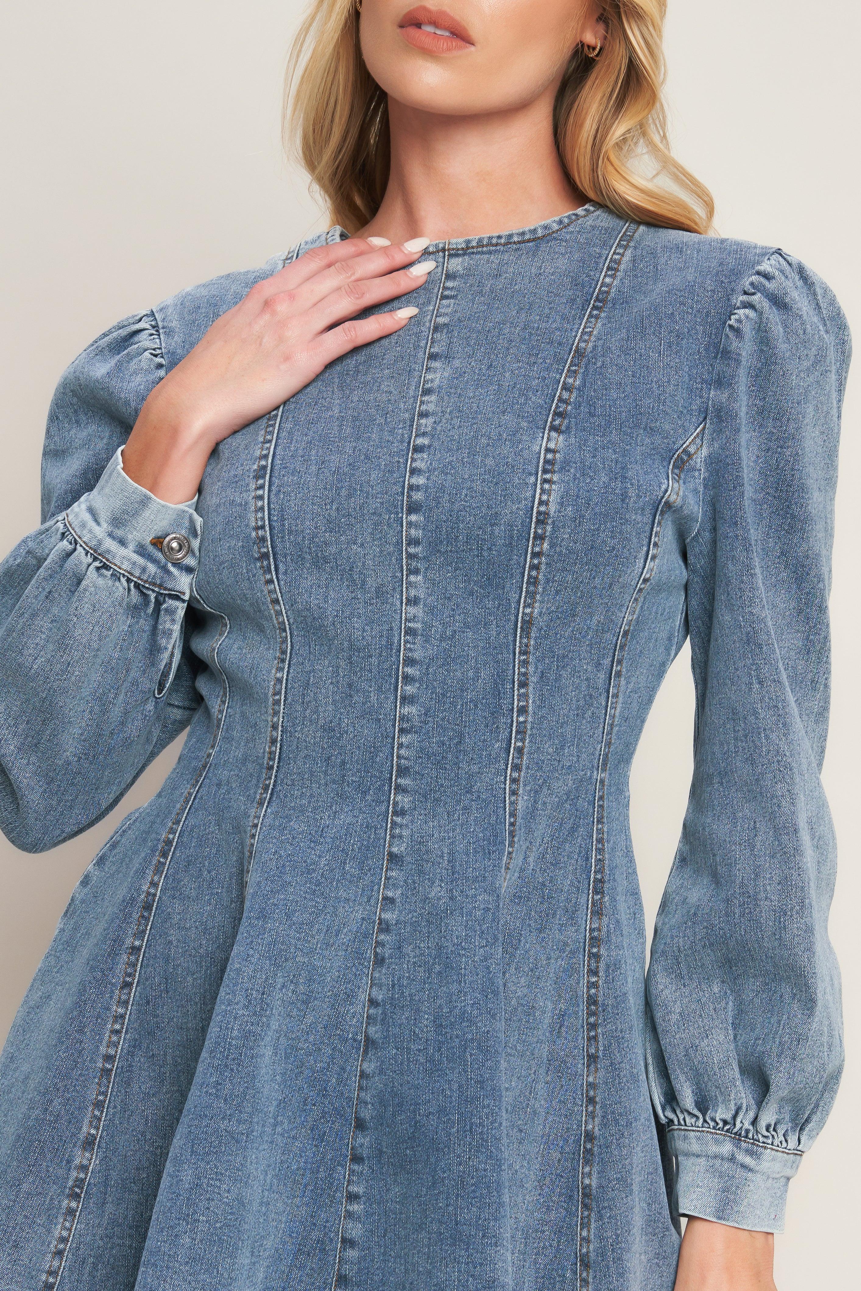 YOUR SWEETIE DENIM MINI DRESS - Glamourous Grace