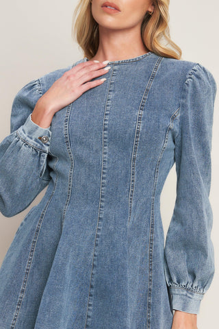 YOUR SWEETIE DENIM MINI DRESS - Glamourous Grace