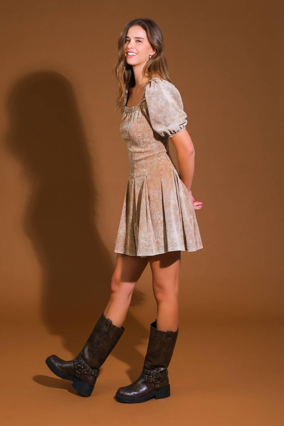 URBAN SOPHISTICATION TWILL MINI DRESS - Glamourous Grace