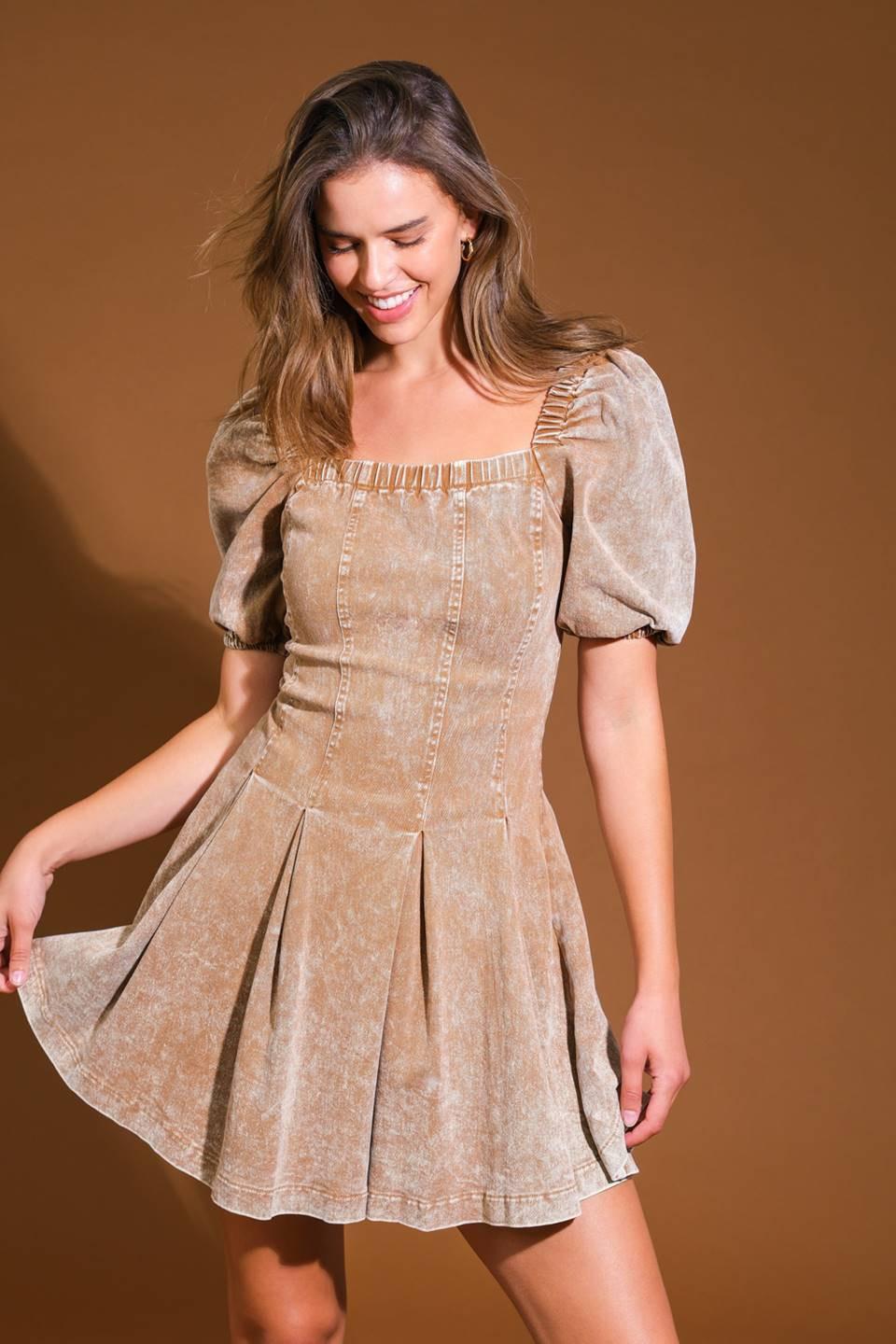 URBAN SOPHISTICATION TWILL MINI DRESS - Glamourous Grace