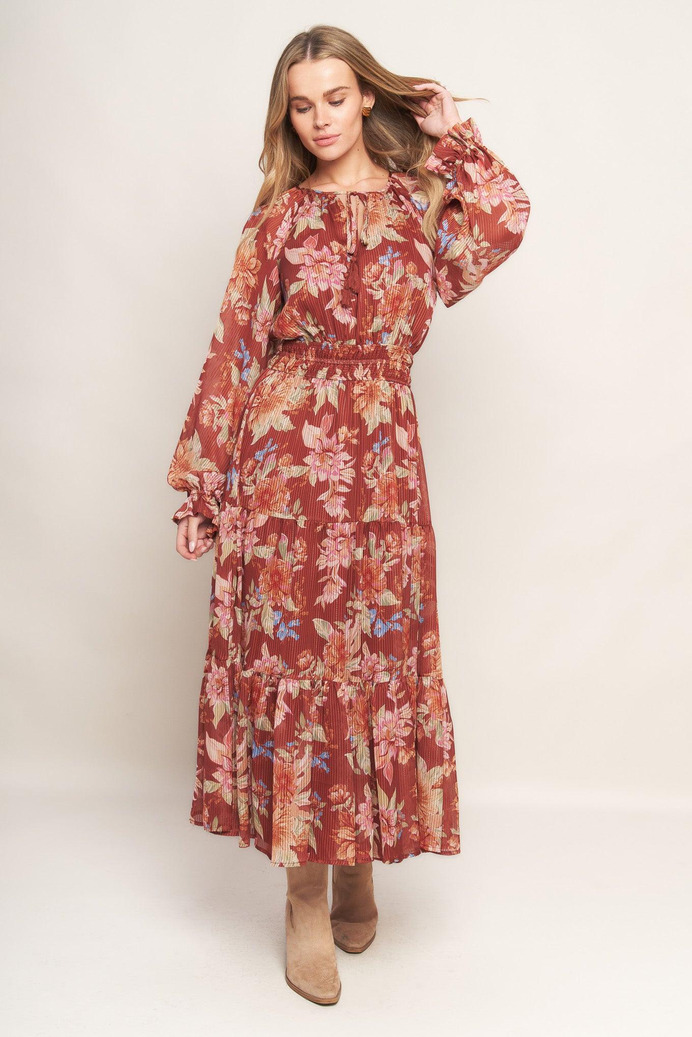 FOREST PARK WOVEN MIDI DRESS - Glamourous Grace