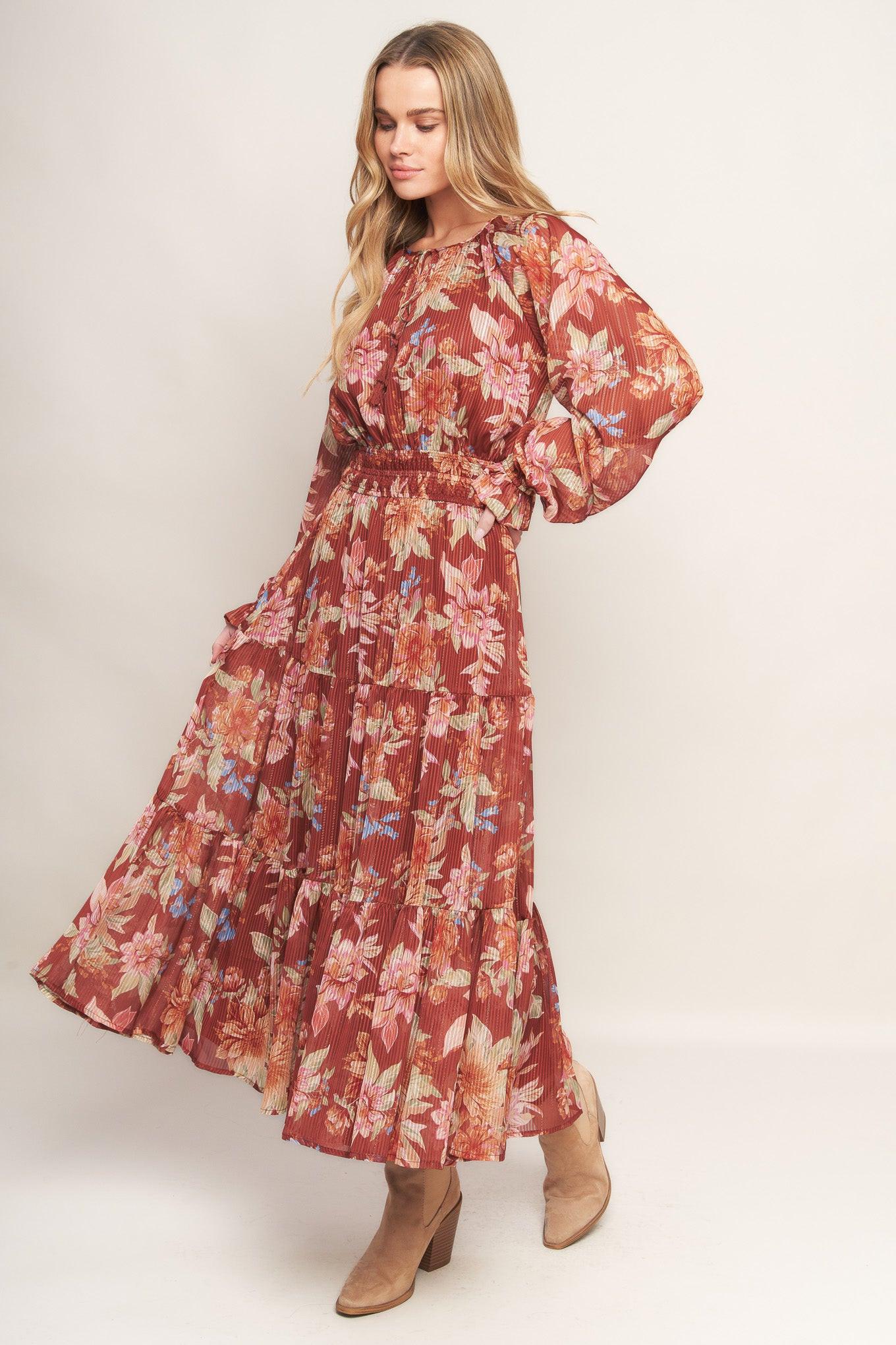 FOREST PARK WOVEN MIDI DRESS - Glamourous Grace