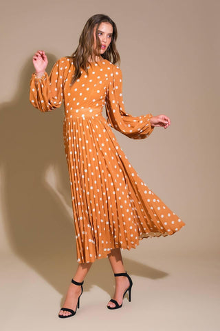 MOMENT MAKER WOVEN MIDI DRESS - Glamourous Grace