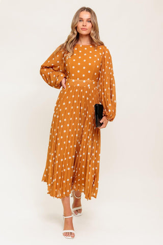 MOMENT MAKER WOVEN MIDI DRESS - Glamourous Grace
