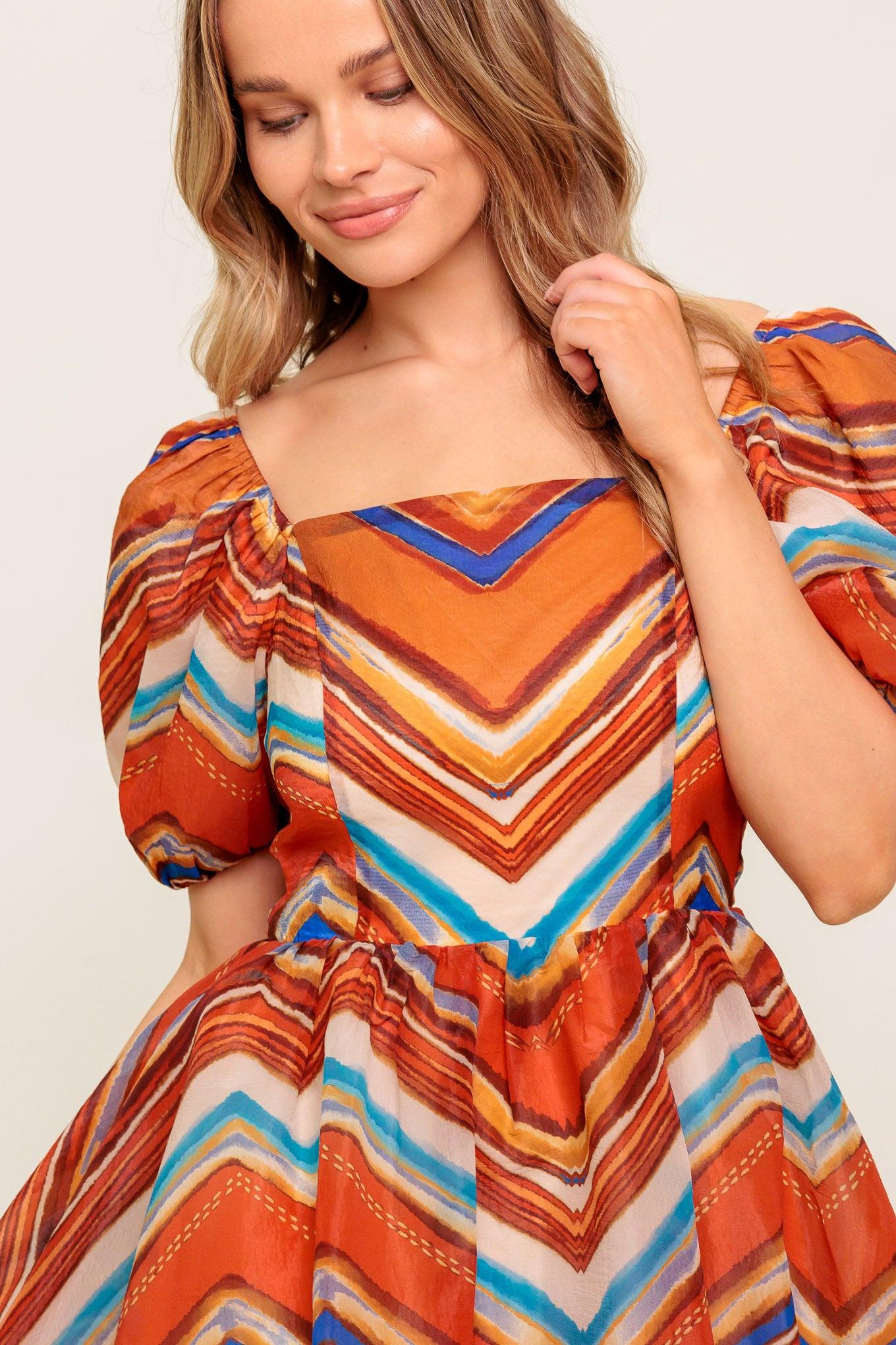BRIGHT PERSONALITY WOVEN MIDI DRESS - Glamourous Grace