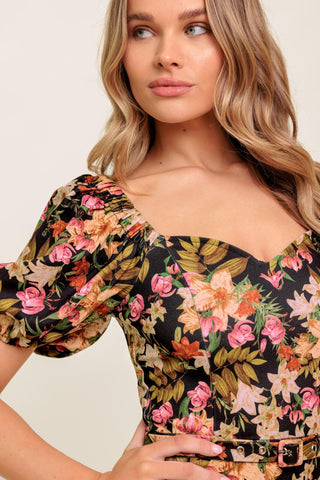 SWEET AT HEART WOVEN MIDI DRESS - Glamourous Grace