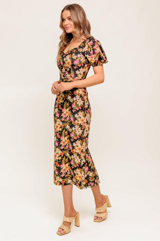 SWEET AT HEART WOVEN MIDI DRESS - Glamourous Grace