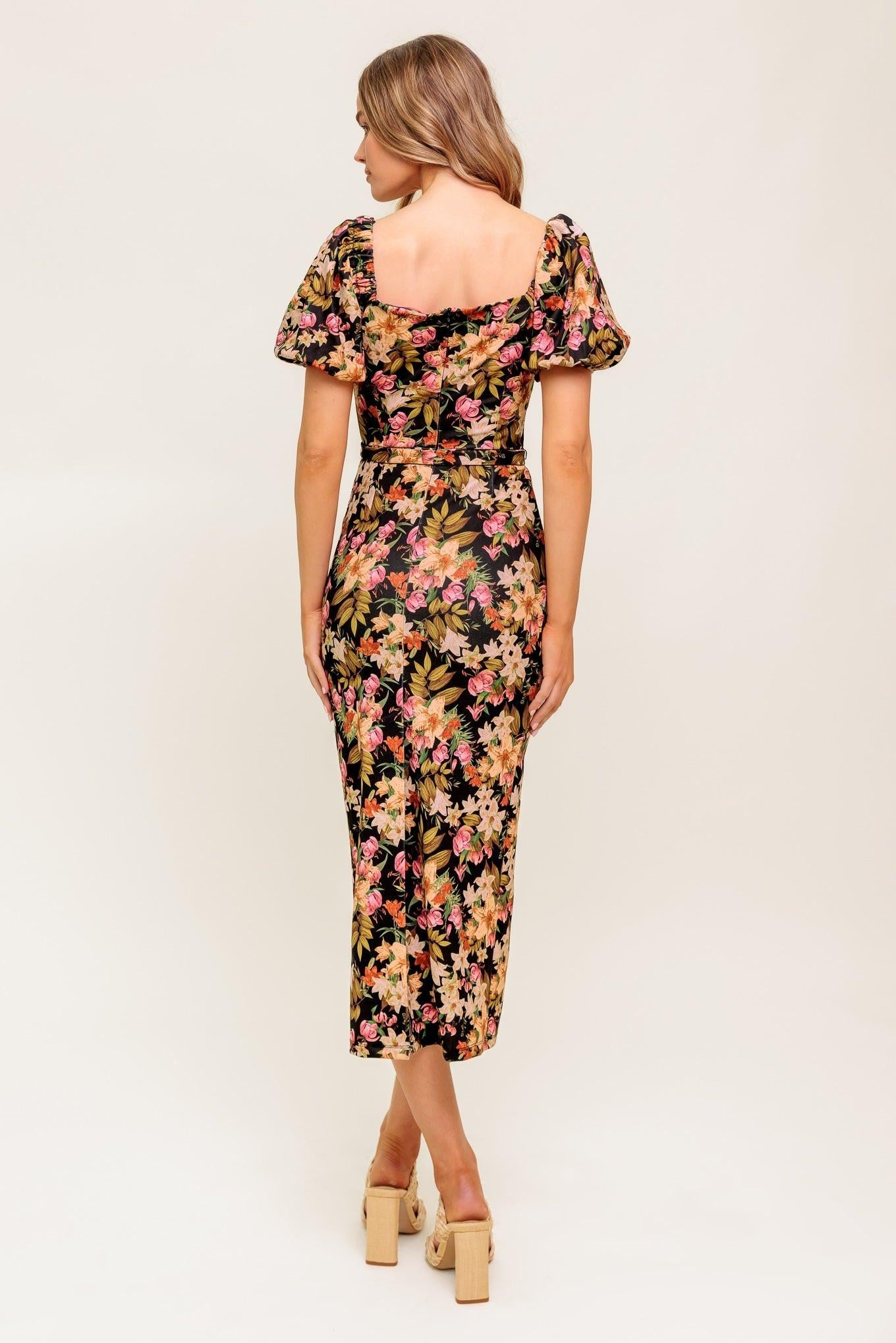 SWEET AT HEART WOVEN MIDI DRESS - Glamourous Grace