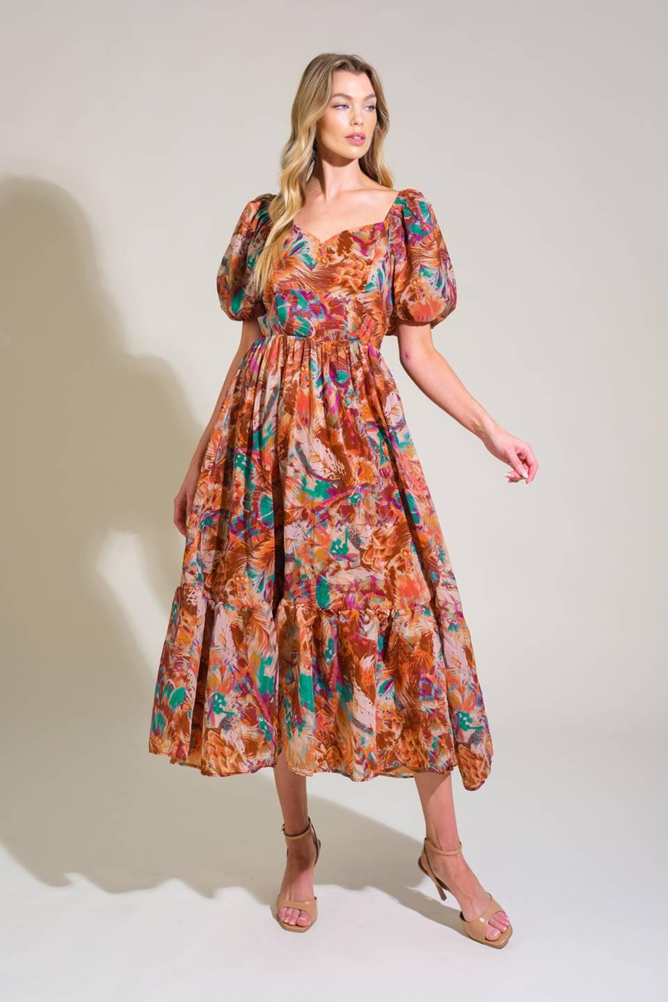 BRING US BACK WOVEN MIDI DRESS - Glamourous Grace