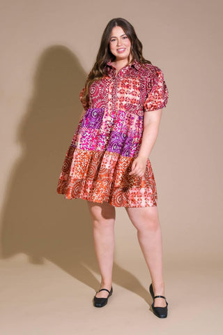 KEEP IT INTERESTING WOVEN MINI DRESS - Glamourous Grace
