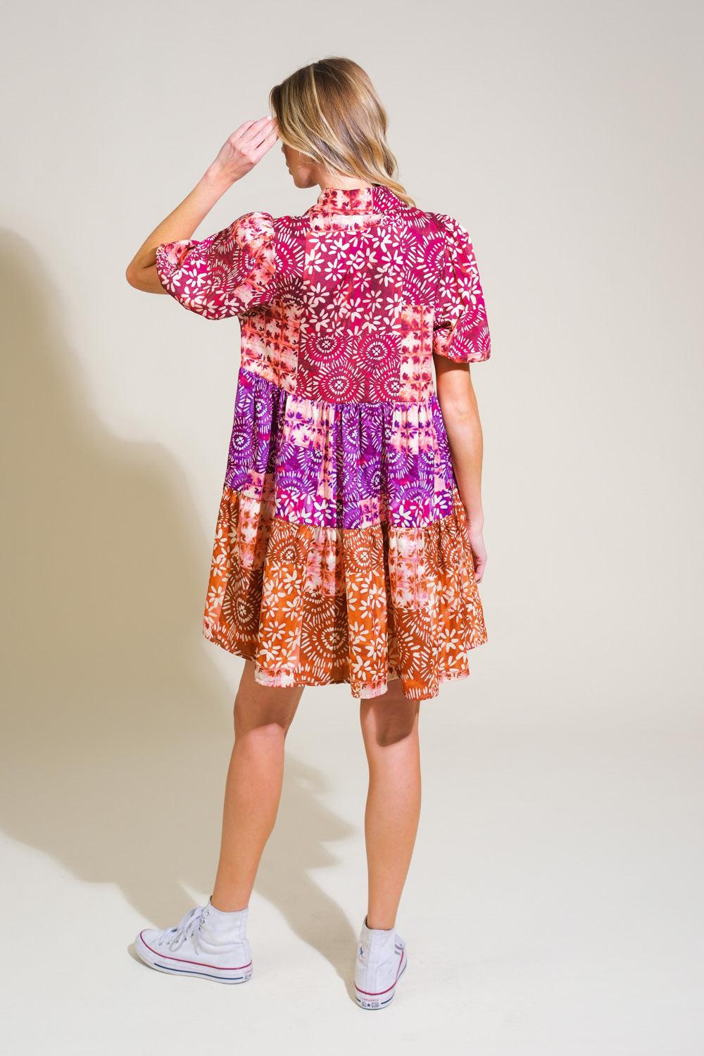 KEEP IT INTERESTING WOVEN MINI DRESS - Glamourous Grace