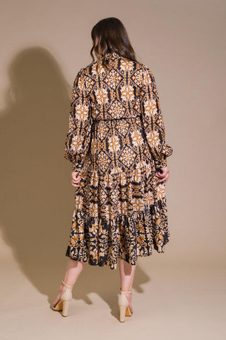 CELESTIAL BEAUTY WOVEN MIDI DRESS - Glamourous Grace