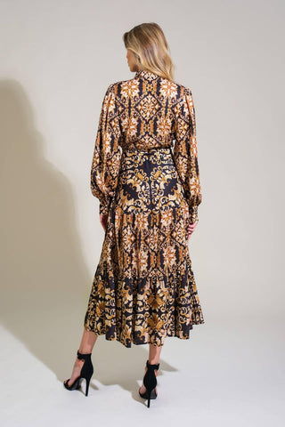 CELESTIAL BEAUTY WOVEN MIDI DRESS - Glamourous Grace