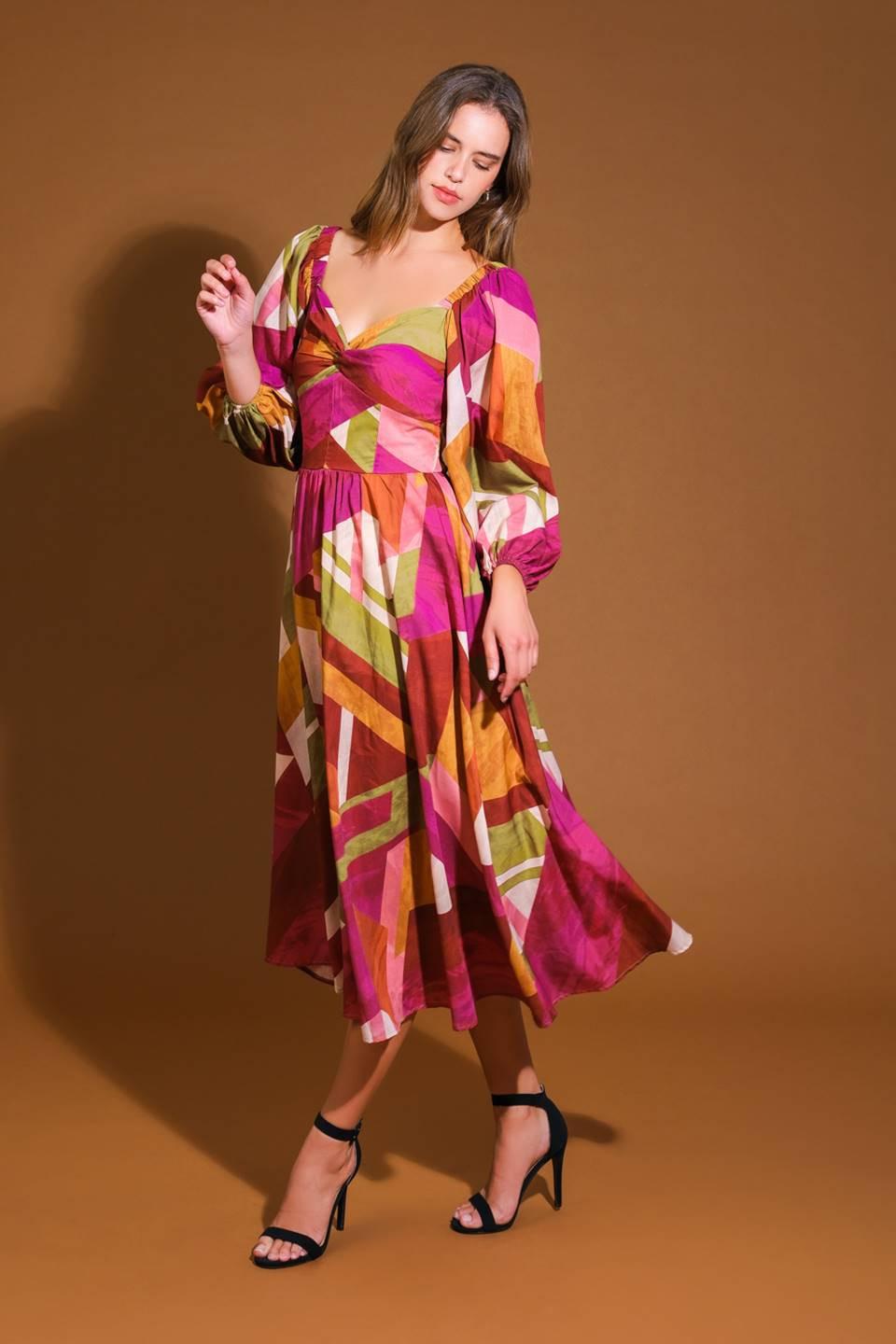 FLORAL CASCADE WOVEN MINI DRESS - Glamourous Grace