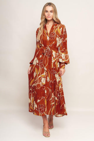 BLOOMING RADIANCE WOVEN MIDI DRESS - Glamourous Grace