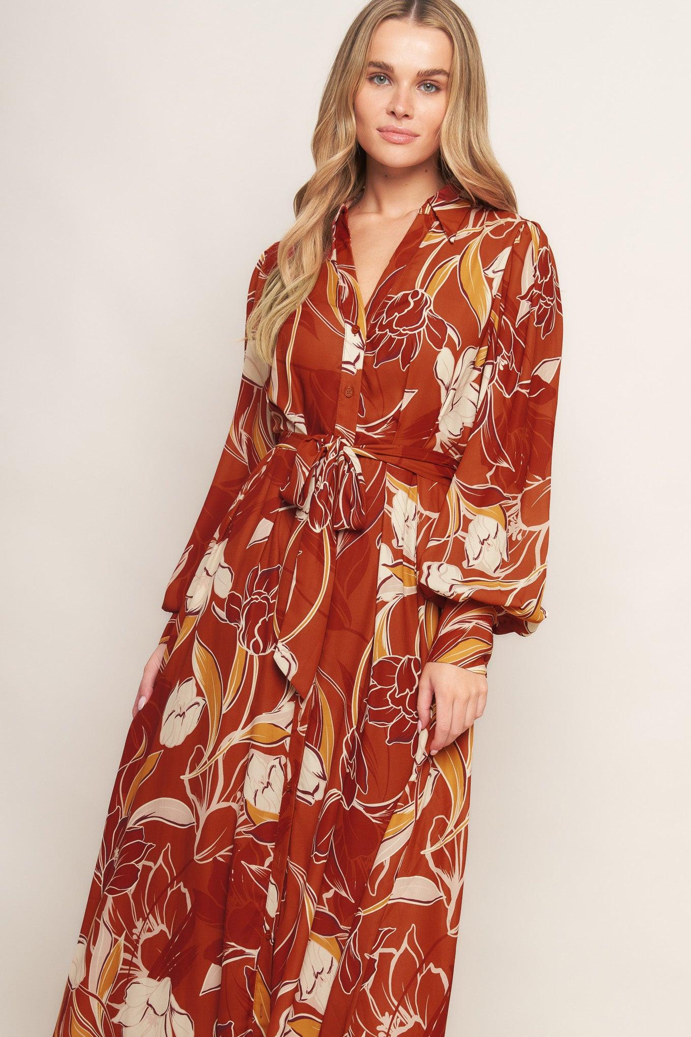 BLOOMING RADIANCE WOVEN MIDI DRESS - Glamourous Grace