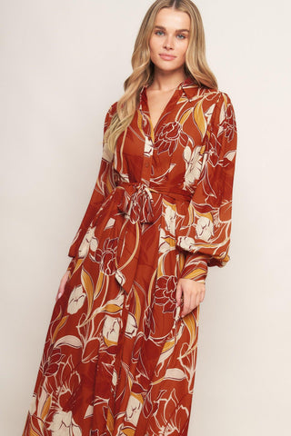 BLOOMING RADIANCE WOVEN MIDI DRESS - Glamourous Grace