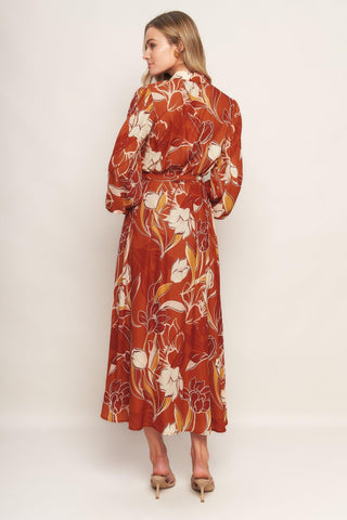 BLOOMING RADIANCE WOVEN MIDI DRESS - Glamourous Grace