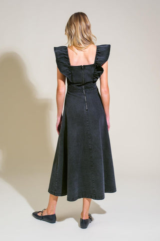TIMELESS CHARM DENIM MIDI DRESS - Glamourous Grace