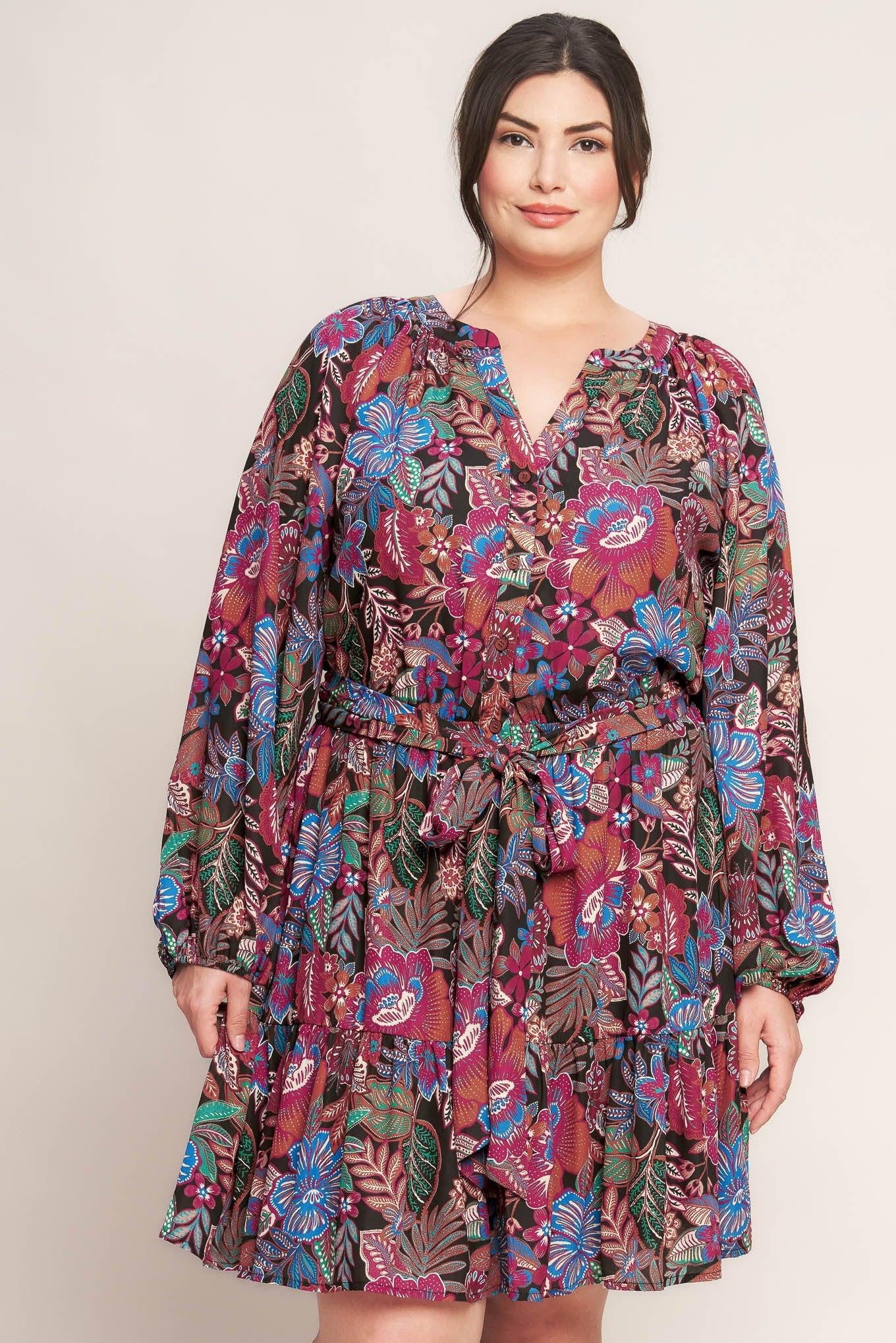 FLORAL BLISS WOVEN MINI DRESS - Glamourous Grace