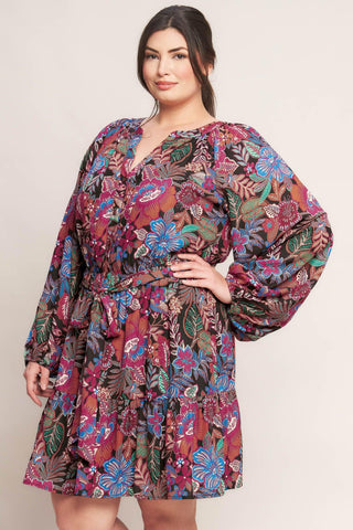 FLORAL BLISS WOVEN MINI DRESS - Glamourous Grace