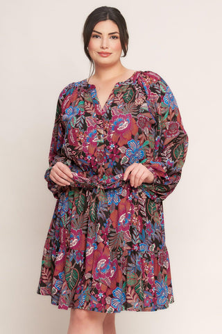 FLORAL BLISS WOVEN MINI DRESS - Glamourous Grace