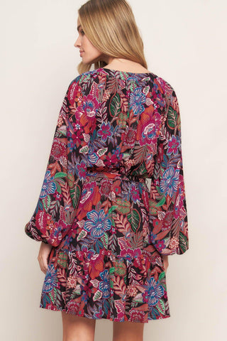 FLORAL BLISS WOVEN MINI DRESS - Glamourous Grace