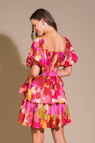 WHIMSICAL BEAUTY WOVEN MINI DRESS - Glamourous Grace