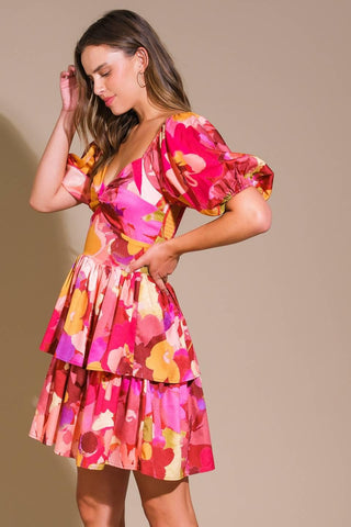 WHIMSICAL BEAUTY WOVEN MINI DRESS - Glamourous Grace