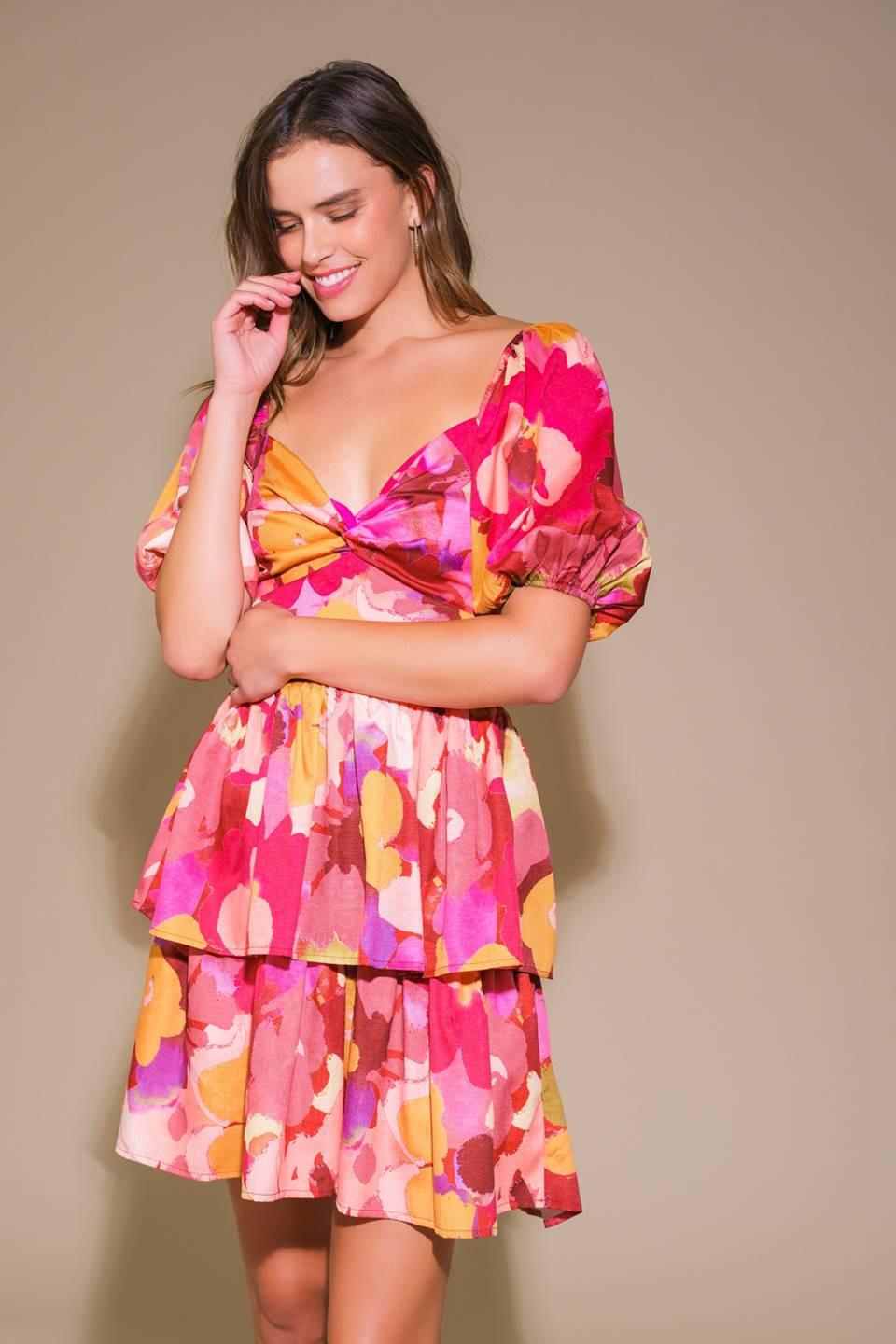 WHIMSICAL BEAUTY WOVEN MINI DRESS - Glamourous Grace