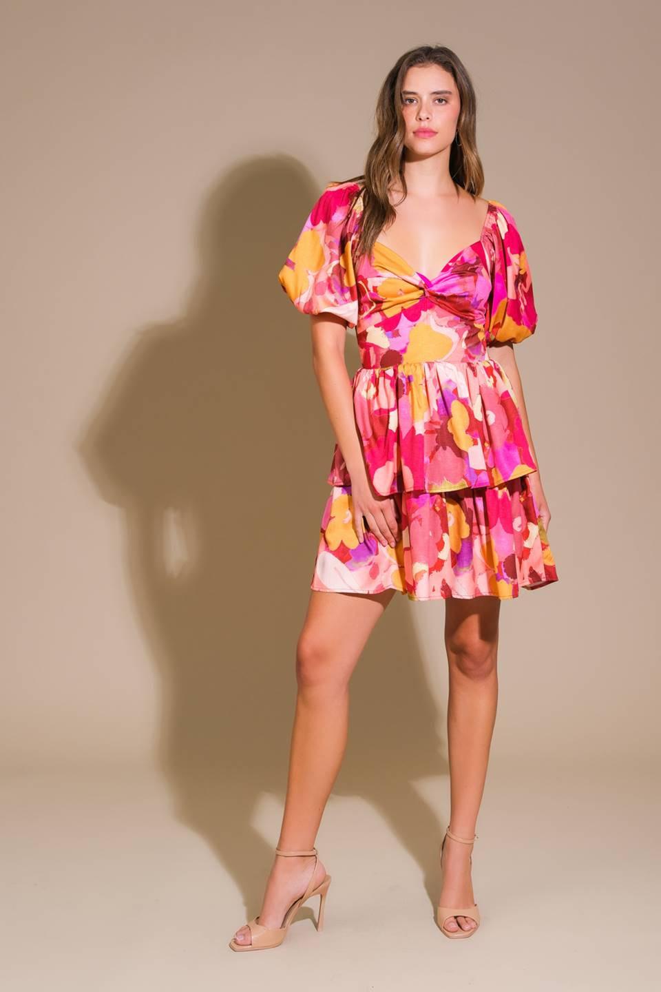 WHIMSICAL BEAUTY WOVEN MINI DRESS - Glamourous Grace