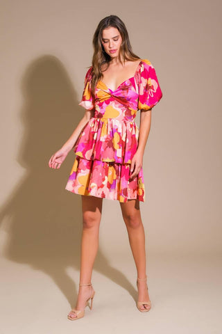 WHIMSICAL BEAUTY WOVEN MINI DRESS - Glamourous Grace