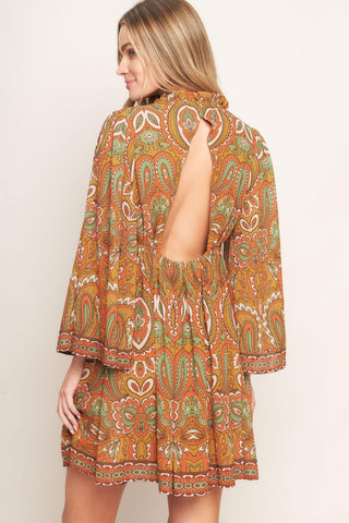 CROSS MY MIND WOVEN MINI DRESS - Glamourous Grace