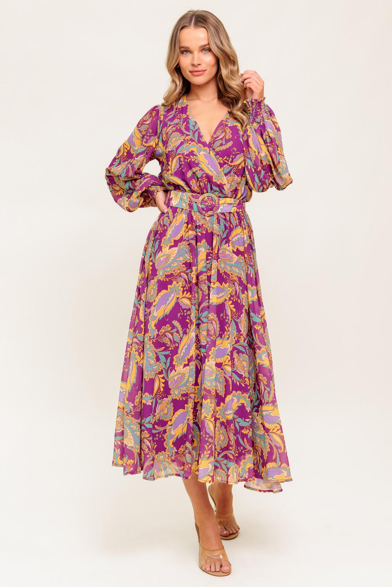 GOING WITH ELEGANCE WOVEN MIDI DRESS - Glamourous Grace