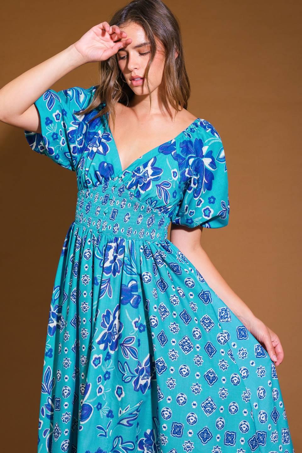 NEW CASTLE WOVEN MIDI DRESS - Glamourous Grace
