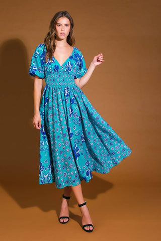 NEW CASTLE WOVEN MIDI DRESS - Glamourous Grace