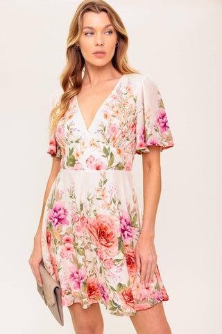 THE WORLD AWAITS LIGHT PINK WOVEN MINI DRESS - Glamourous Grace