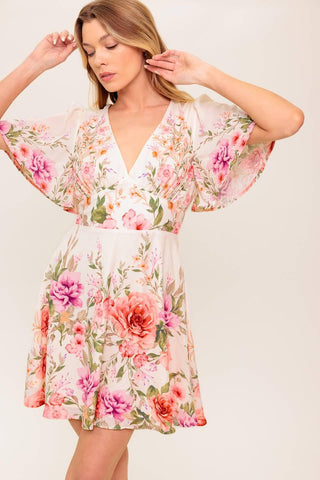 THE WORLD AWAITS LIGHT PINK WOVEN MINI DRESS - Glamourous Grace