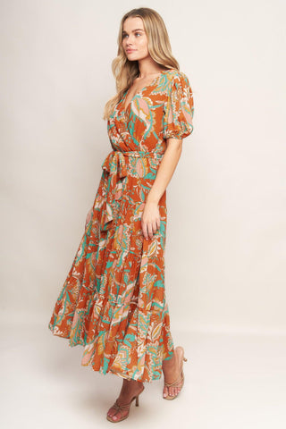 CAN'T LIVE WITHOUT RUST WOVEN MIDI DRESS - Glamourous Grace