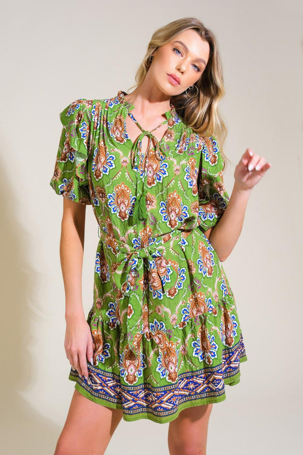 PURE SERENITY WOVEN MINI DRESS - Glamourous Grace
