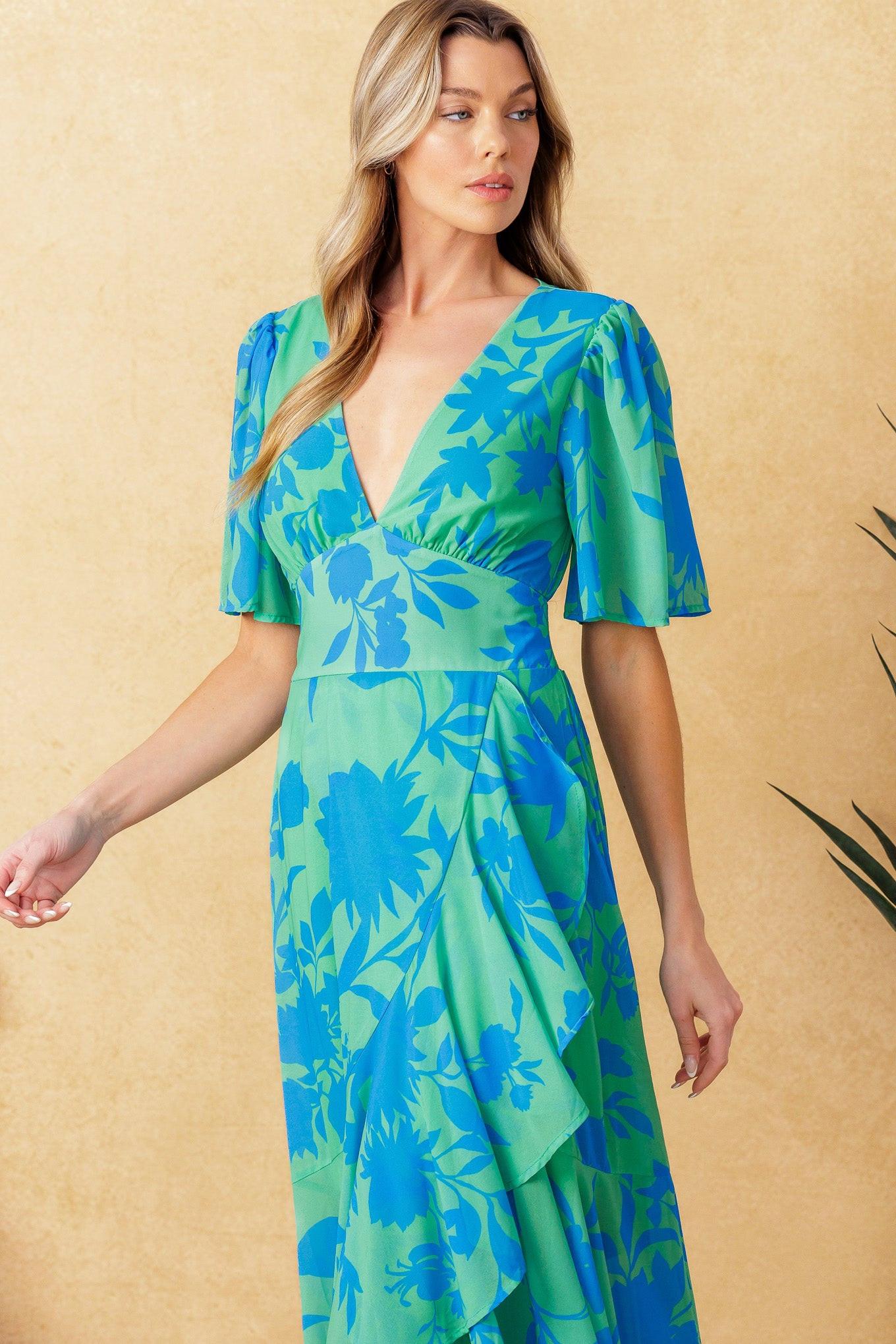 FOREVER DAYDREAMING WOVEN MIDI DRESS - Glamourous Grace