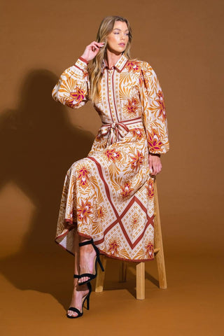 LOVE ESPRESSO WOVEN MIDI DRESS - Glamourous Grace LLC