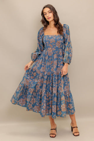 CIRCLE OF FRIENDS DENIM MIDI DRESS - Glamourous Grace