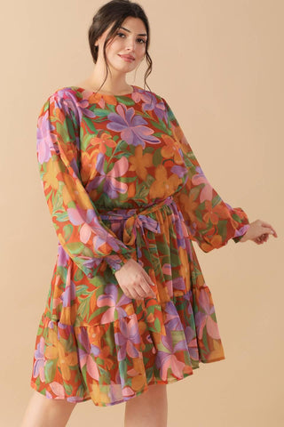 MUTED GARDEN WOVEN MINI DRESS - Glamourous Grace