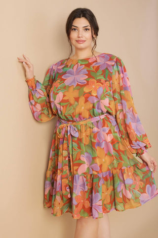 MUTED GARDEN WOVEN MINI DRESS - Glamourous Grace