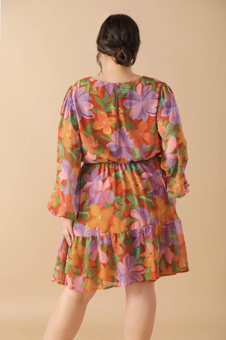 MUTED GARDEN WOVEN MINI DRESS - Glamourous Grace