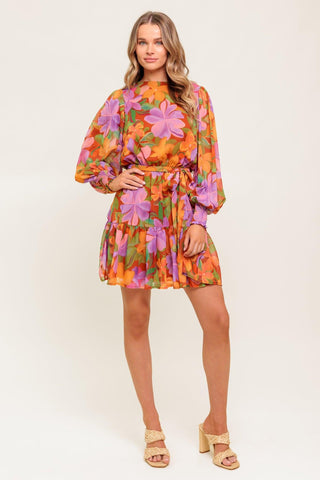 MUTED GARDEN WOVEN MINI DRESS - Glamourous Grace