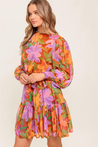 MUTED GARDEN WOVEN MINI DRESS - Glamourous Grace