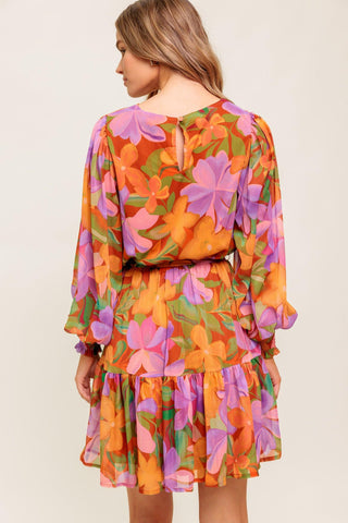 MUTED GARDEN WOVEN MINI DRESS - Glamourous Grace