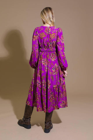 ELEGANTLY ELEVATED WOVEN MIDI DRESS - Glamourous Grace